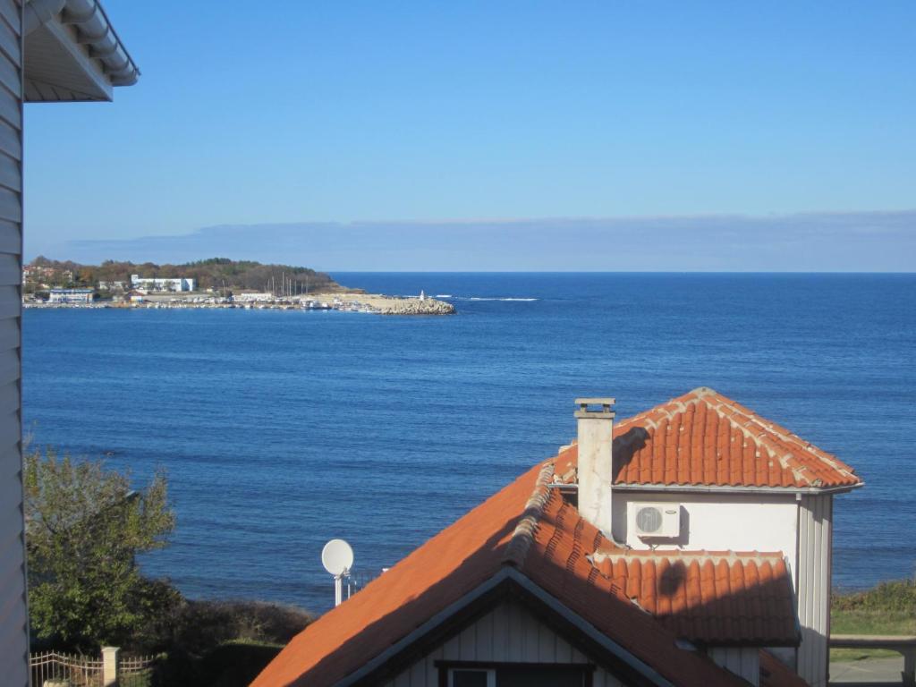 a view of the ocean from a house at студия ЛИЛИЯ in Tsarevo