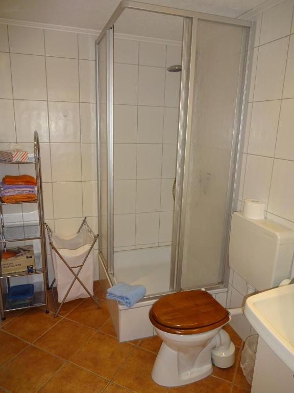 Koupelna v ubytování Strandleben 1