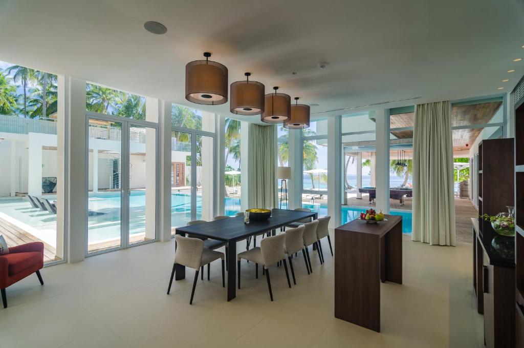 Posezení v ubytování Amilla Maldives