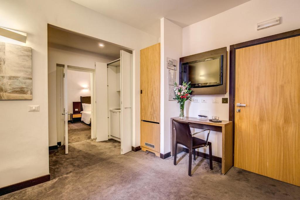 TV a/nebo společenská místnost v ubytování Hotel Trevi - Gruppo Trevi Hotels