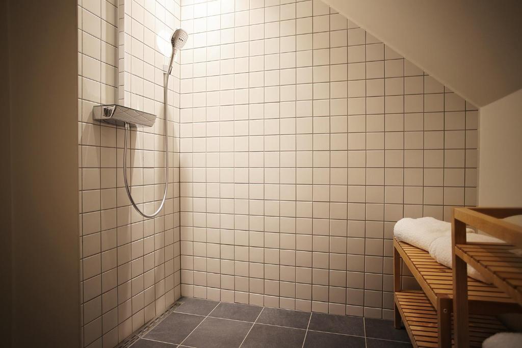 Koupelna v ubytování Hotel Van Belle