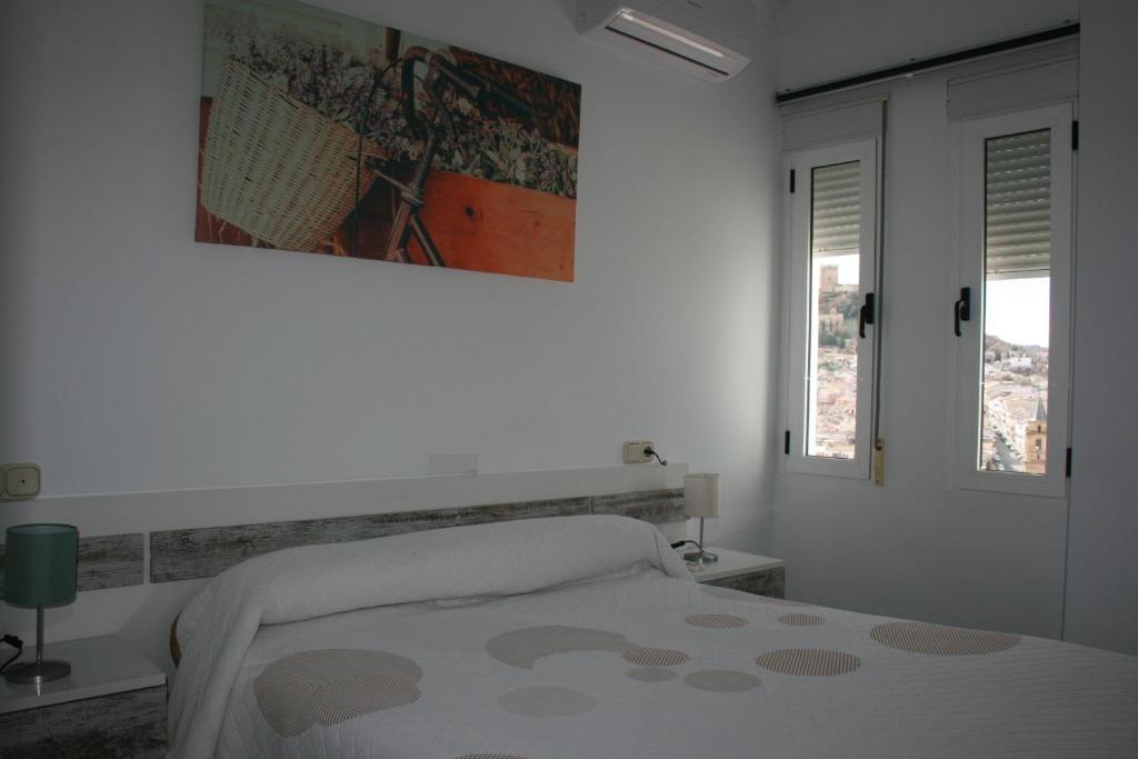 Cama o camas de una habitación en Mirador Tierra de Frontera