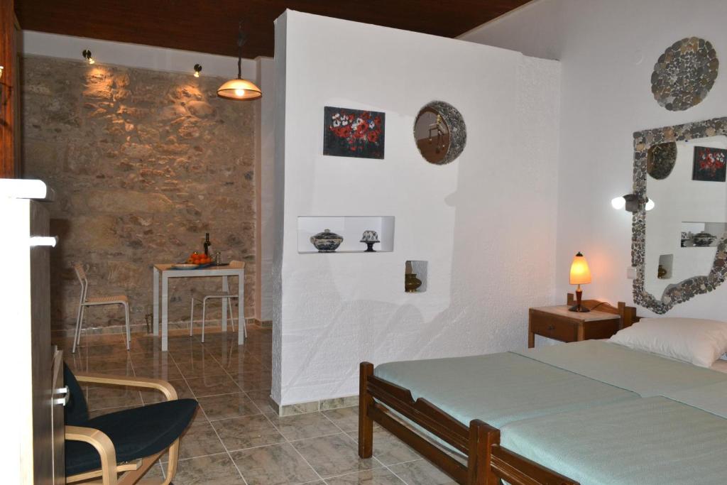 Posteľ alebo postele v izbe v ubytovaní Beach Studio next to the center