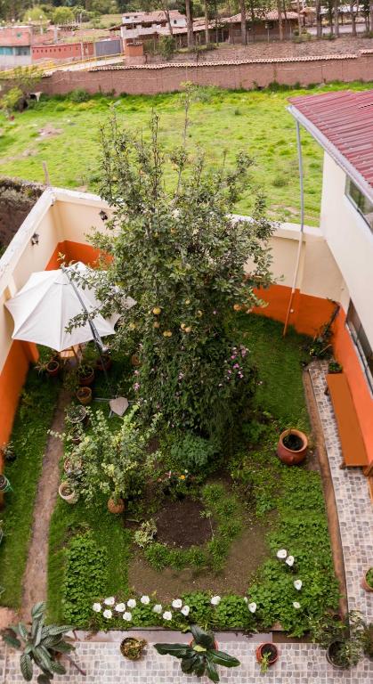 A garden outside Hotel Los Laureles