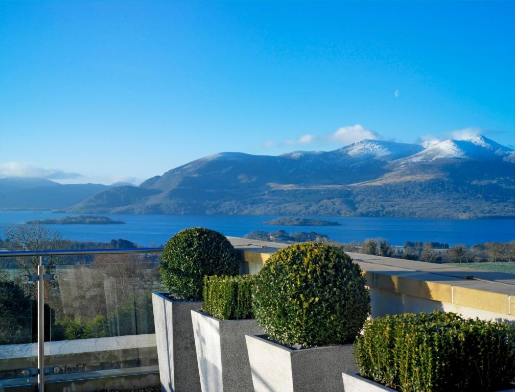 
a view from the roof of a building of a mountain range at Aghadoe Heights Hotel & Spa in Killarney
