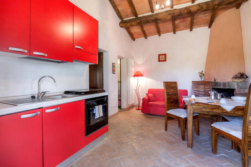 Kuchyňa alebo kuchynka v ubytovaní La casina degli olivi