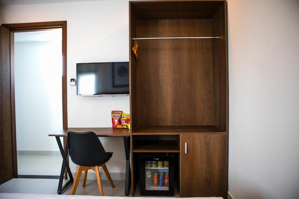 Kuchyň nebo kuchyňský kout v ubytování Robin Hotel Danang