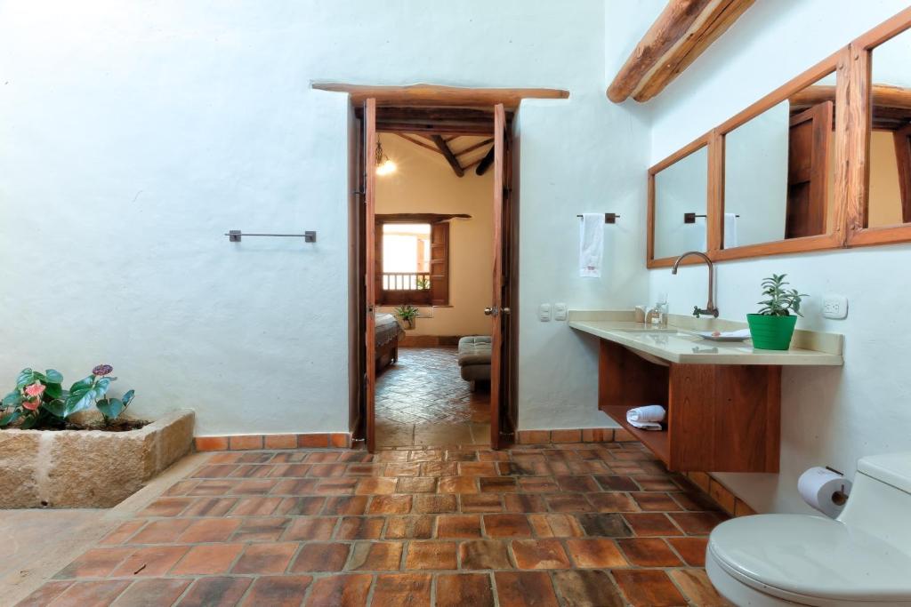 Koupelna v ubytování Casa Bari El Jardin