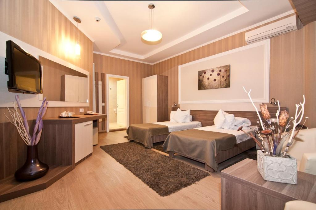 TV a/nebo společenská místnost v ubytování Hotel Confort