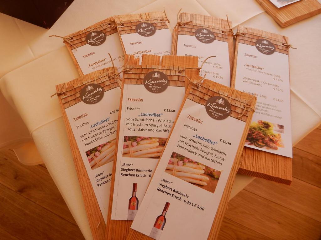 Certifikát, hodnocení, plakát nebo jiný dokument vystavený v ubytování Hotel Kimmig