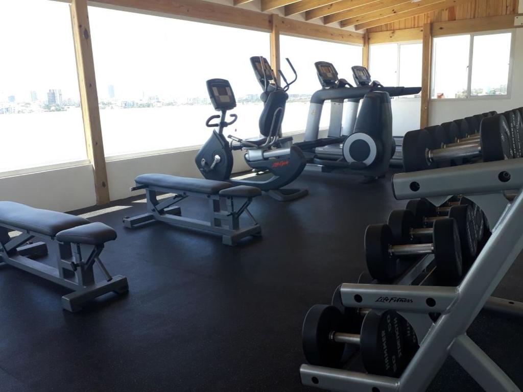 Fitness centrum a/nebo fitness zařízení v ubytování Palmer Suites