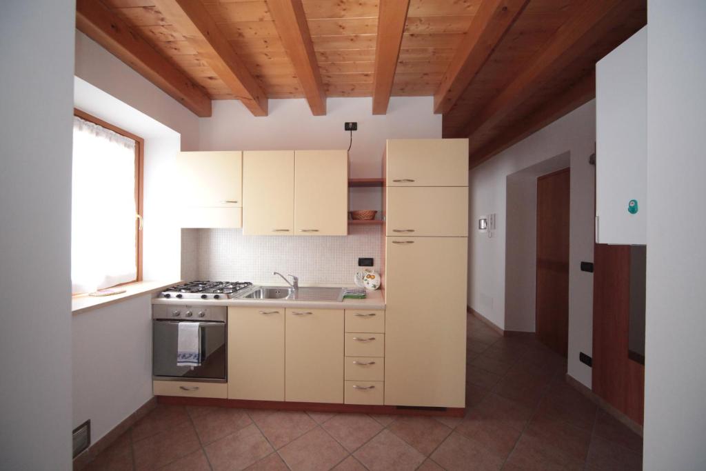 Kuchyň nebo kuchyňský kout v ubytování Albergo diffuso Valcellina e Val Vajont in Cimolais