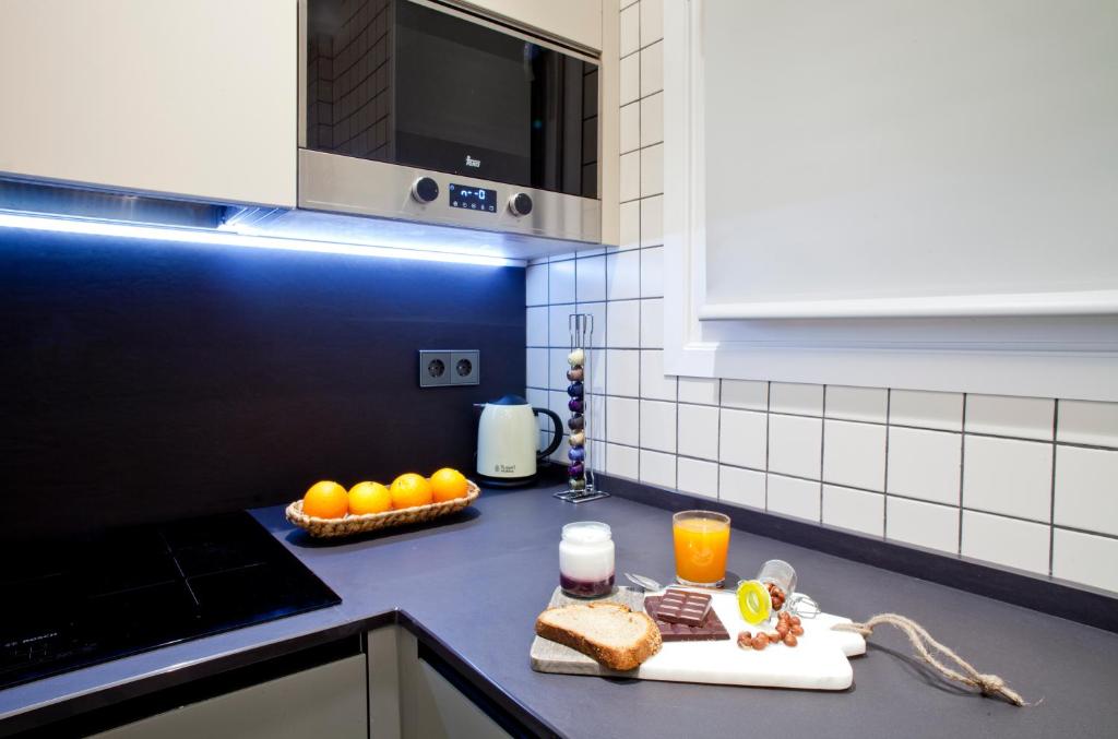 Kuchyň nebo kuchyňský kout v ubytování Bilbao Centric Apartments