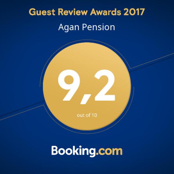 Certifikát, hodnocení, plakát nebo jiný dokument vystavený v ubytování Agan Pension