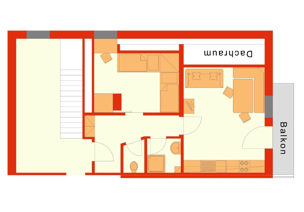 Půdorys ubytování Ferienwohnung Plozner