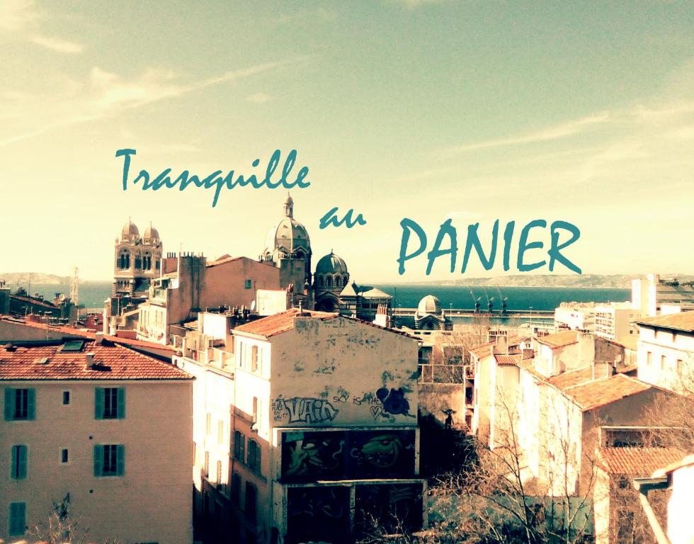 a view of a city with the words turmite as parameter at Tranquille au PANIER face à la mer in Marseille