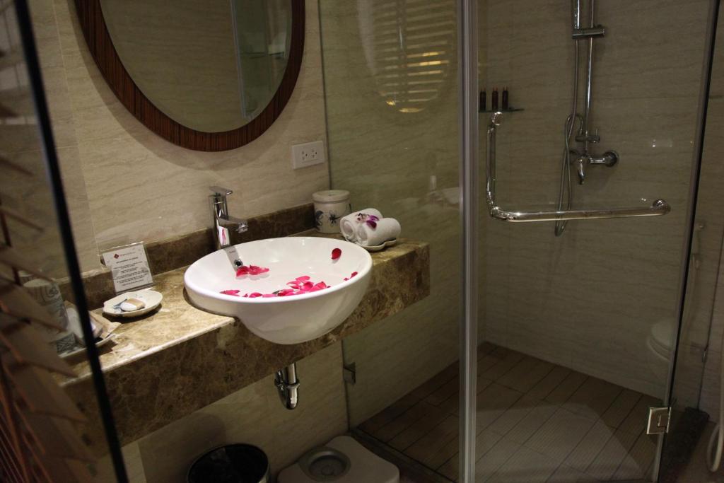 Koupelna v ubytování Elite Central Hotel Hanoi