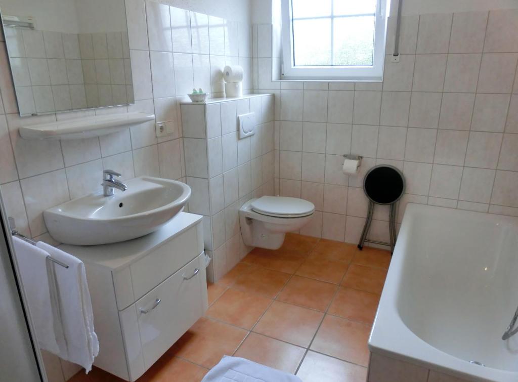 Koupelna v ubytování Pfaelzer Stuben