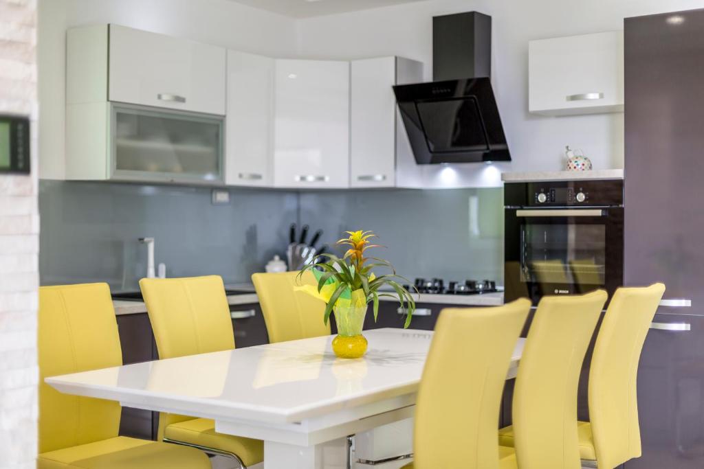 Kuchyňa alebo kuchynka v ubytovaní Sea Pearl Luxury Apartment