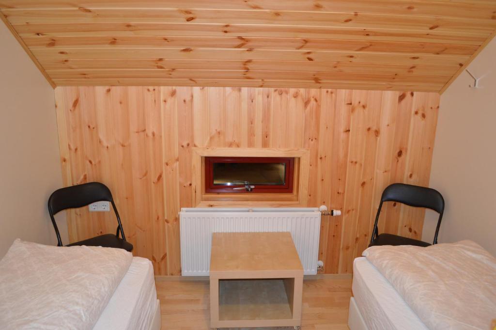 Χώρος καθιστικού στο Laugarfell Accommodation & Hot Springs