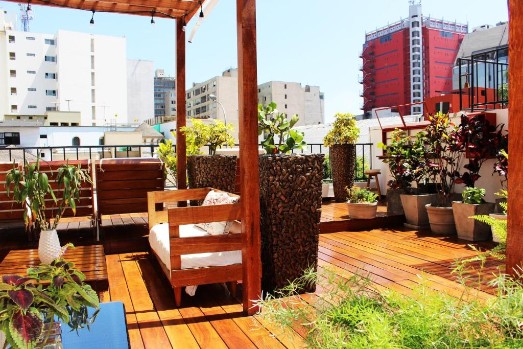 Balkón nebo terasa v ubytování La Casa del Viajero