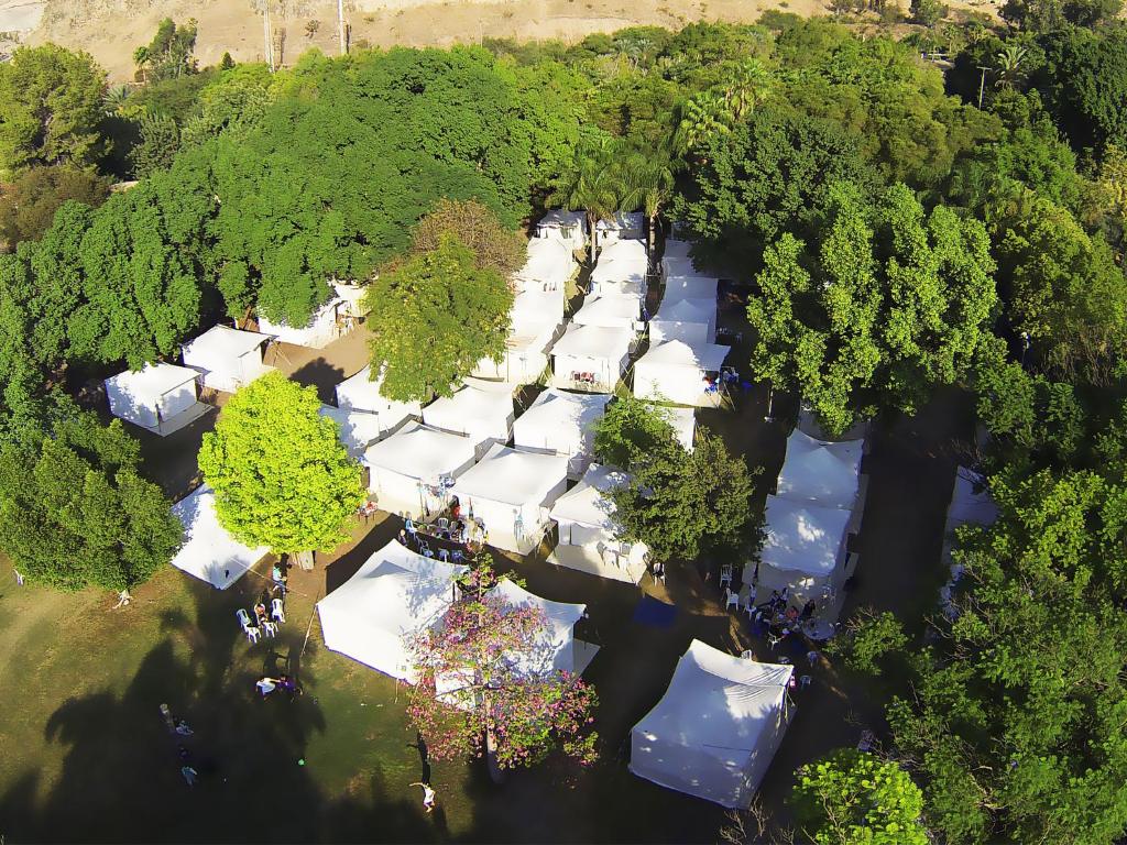 Letecký snímek ubytování The Camping Site Hamat Gader