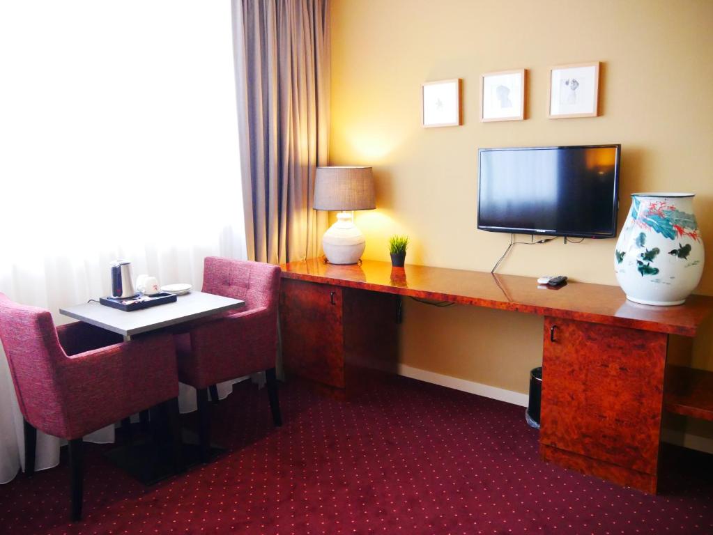 TV a/nebo společenská místnost v ubytování Hotel het Oosten