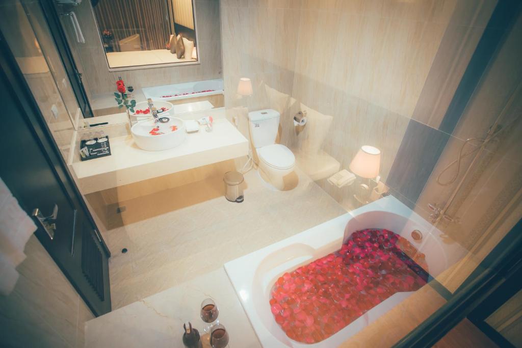 Koupelna v ubytování Friendship hotel