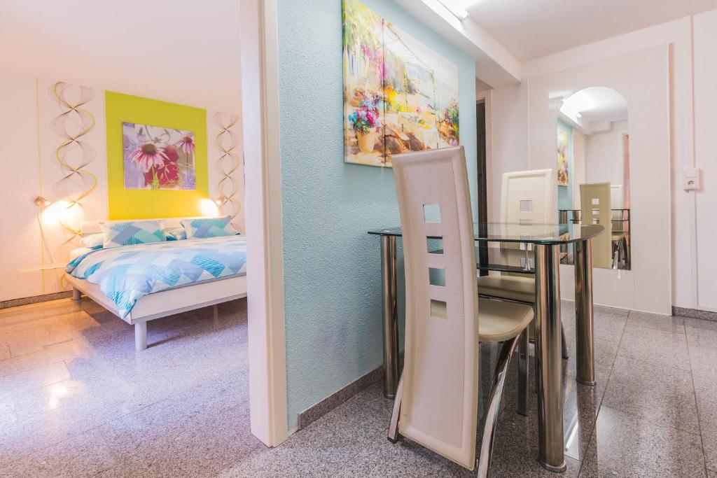 Postel nebo postele na pokoji v ubytování Pension Kuhn