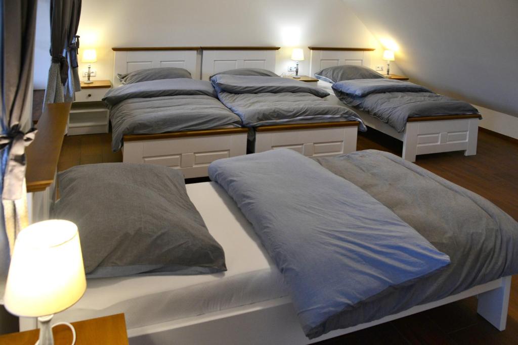 Postel nebo postele na pokoji v ubytování Penzion BLATNICE