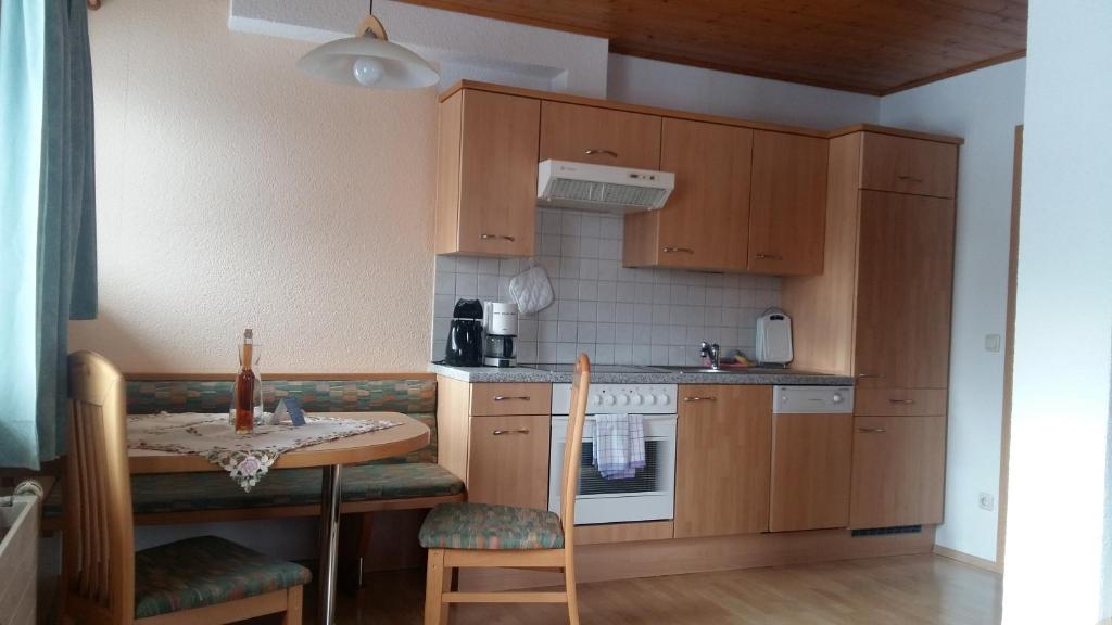 Kuchyň nebo kuchyňský kout v ubytování Gabershof