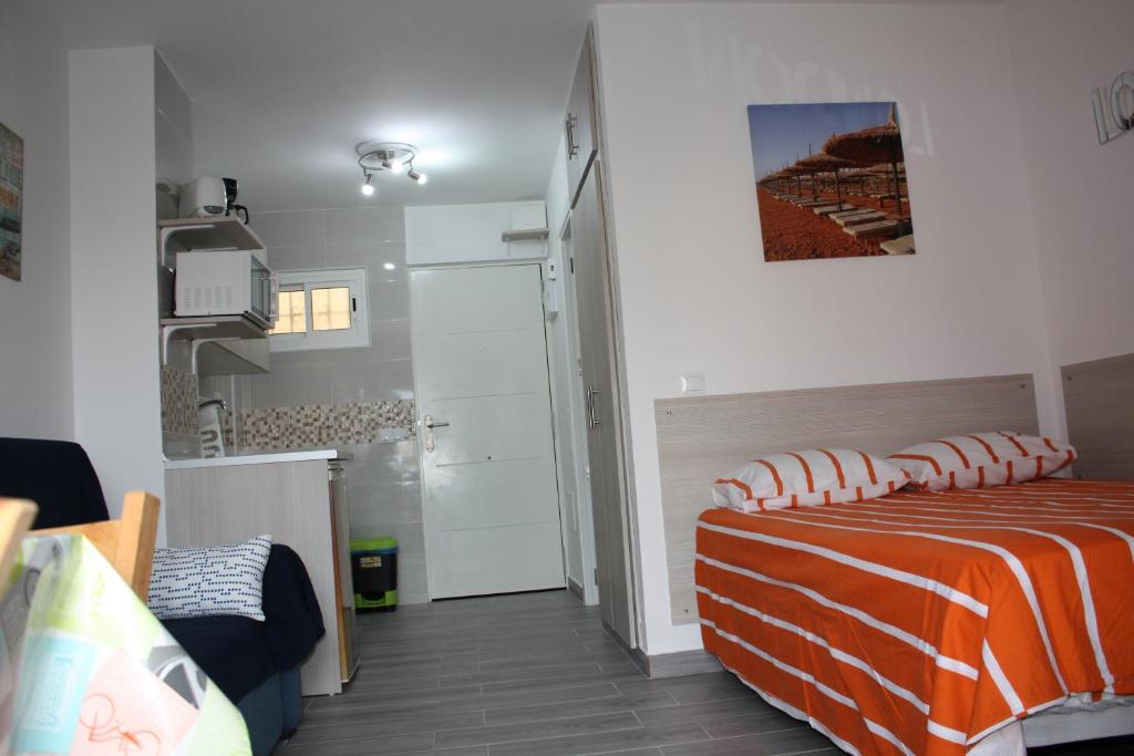 Postel nebo postele na pokoji v ubytování Benalmadena Aguila apartment wonderful views