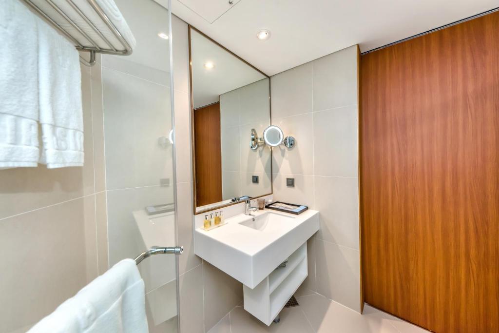 Koupelna v ubytování Hotel Sirius