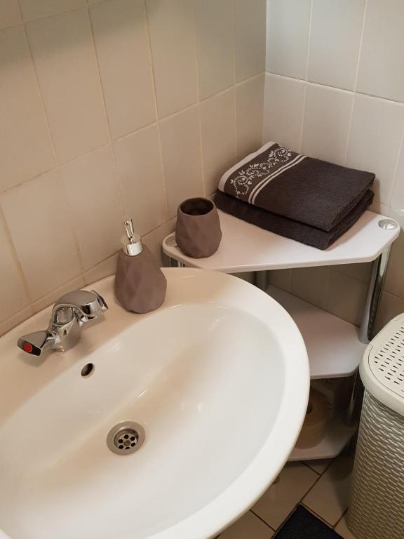 Koupelna v ubytování Apartment HM