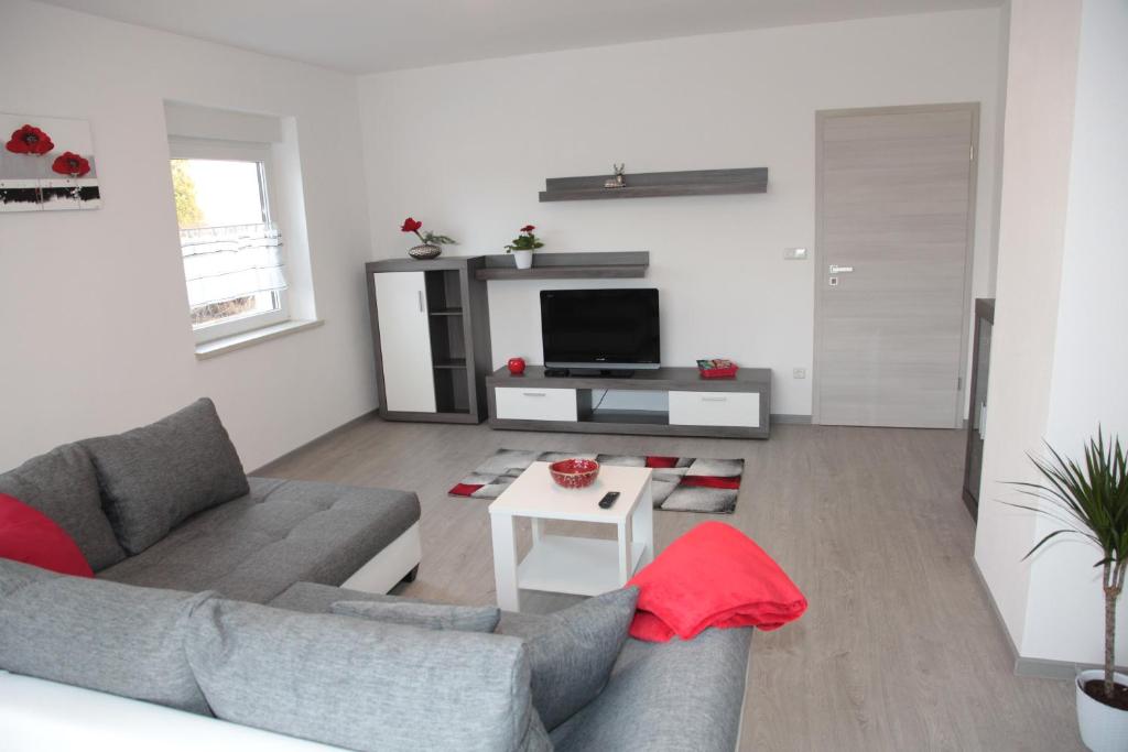 Posezení v ubytování Ferienhaus Oberlausitz