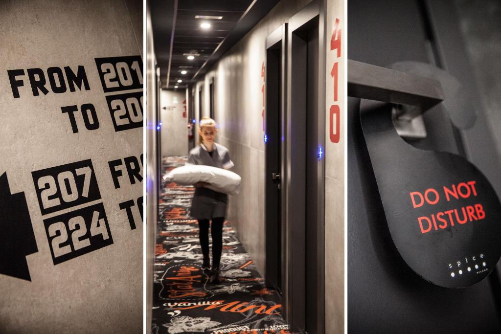 Certifikát, hodnocení, plakát nebo jiný dokument vystavený v ubytování Spice Hotel Milano