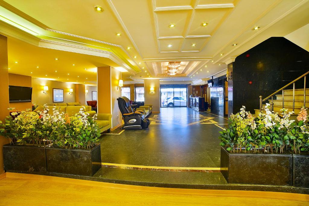 TV a/nebo společenská místnost v ubytování Hotel Grand Emin