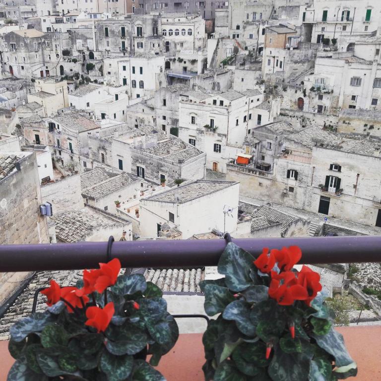 Nespecifikovaný výhled na destinaci Matera nebo výhled na město při pohledu z apartmánu