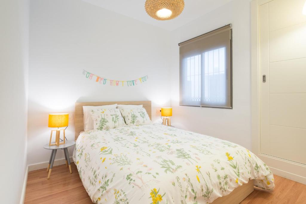 Cama o camas de una habitación en Apartamento Plaza Montaño