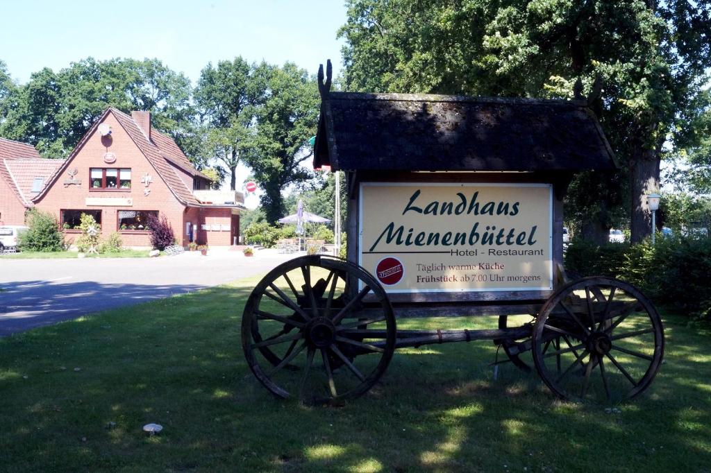 a sign that says lenarius mccartney manipulated at Landhaus Mienenbüttel in Neu Wulmstorf