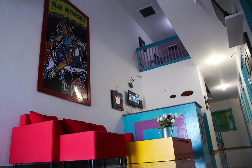 Posezení v ubytování Hostal Johnnier Macao Punta Cana