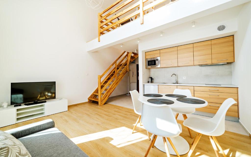 Kuchyňa alebo kuchynka v ubytovaní Apartamenty Sun & Snow Residence Karpacz