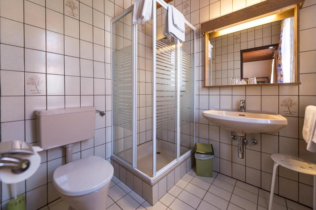 Koupelna v ubytování Gasthof zum Hirschen
