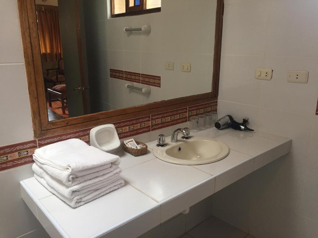 Koupelna v ubytování Hotel Pisonay Pueblo