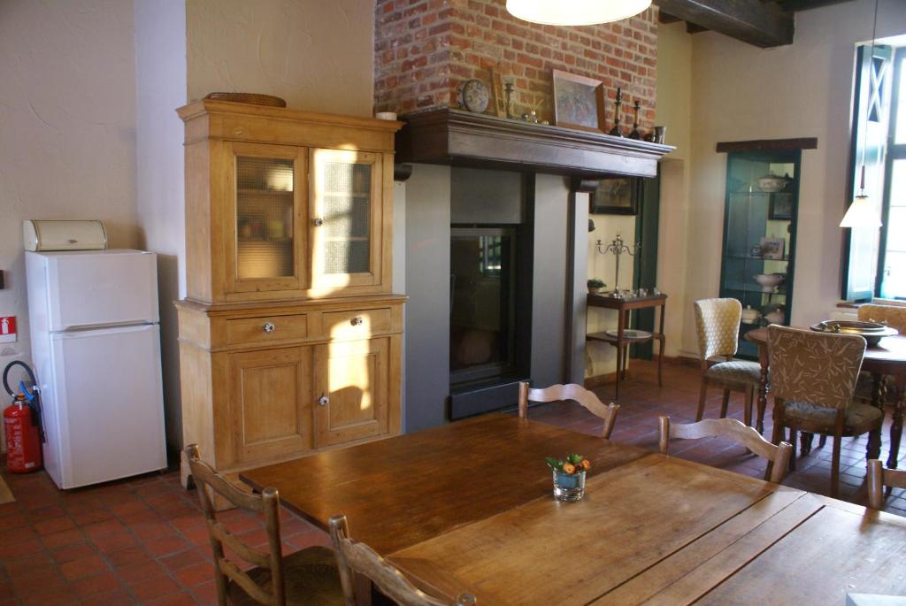 Kuchyň nebo kuchyňský kout v ubytování B&B De Metstermolen