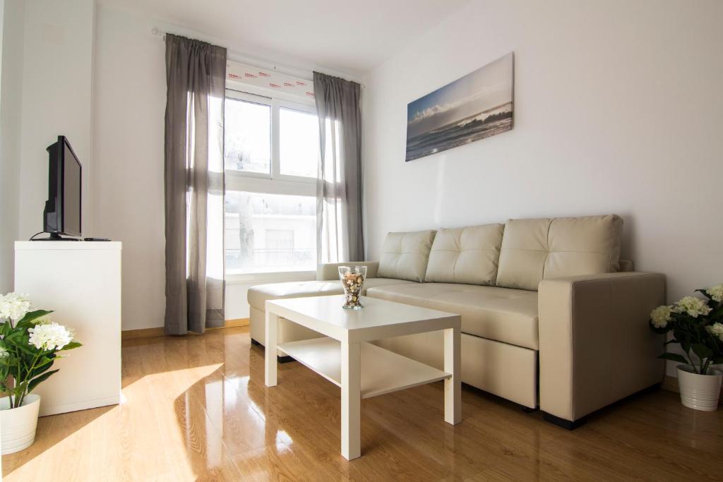 Posezení v ubytování apartamento plaza san juan