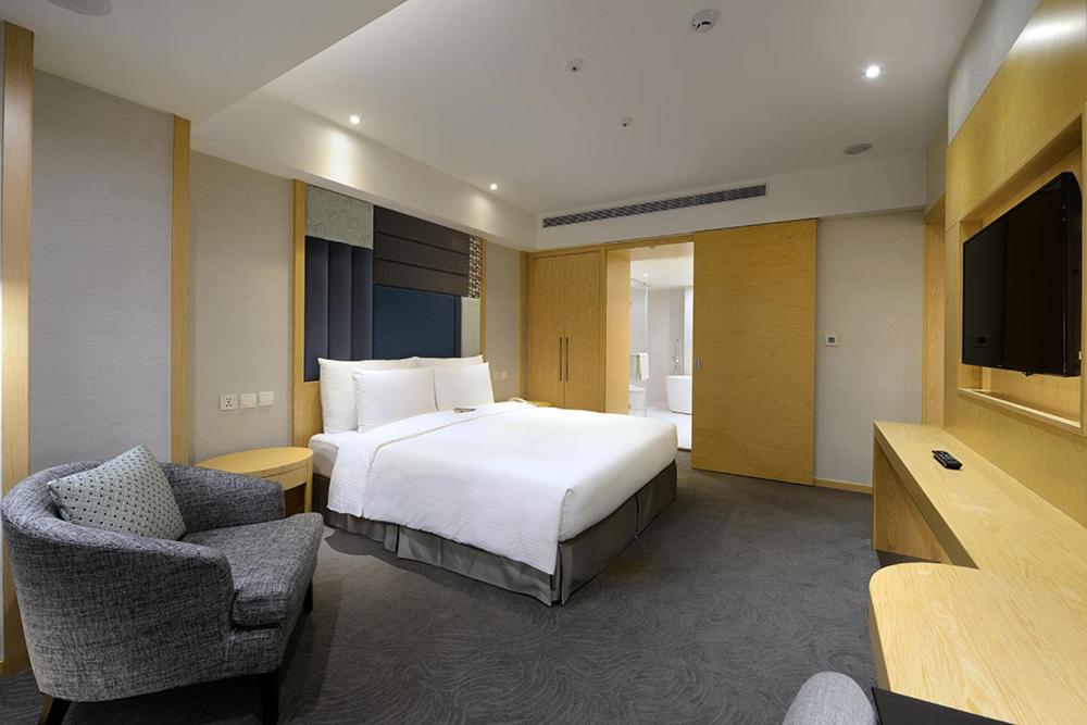 TV a/nebo společenská místnost v ubytování Sonnien Hotel