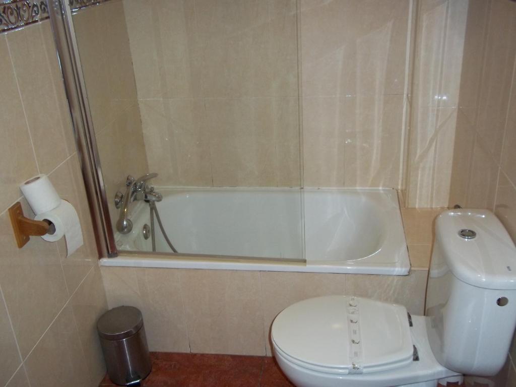 Koupelna v ubytování Hotel Solymar