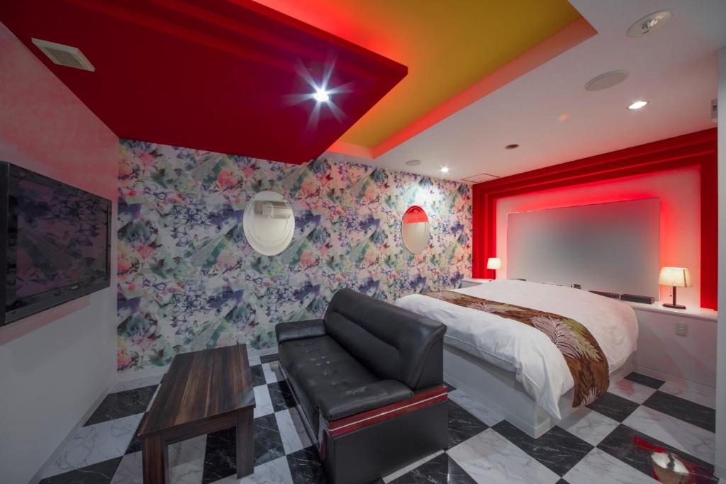 Postel nebo postele na pokoji v ubytování Hotel Noah Resort Sakuranomiya (Adult Only)