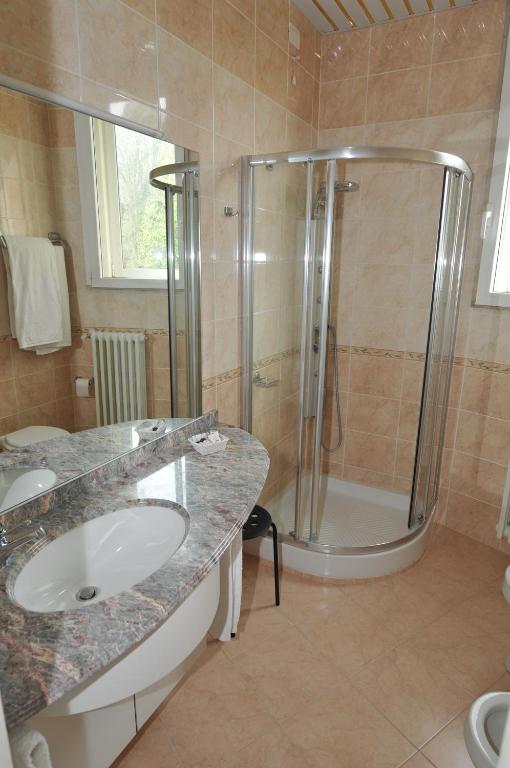 Koupelna v ubytování Hotel Fossati